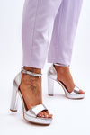 High Heel Sandals Silver Mandy