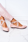 Foldable Leather Ballerinas Lu Boo Pink