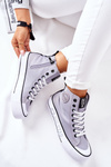 High Sneakers On A Platform Big Star II274016 Grey