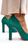 Green Pumps with Stiletto Heel Piatti