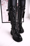 Women's Insulated High Boots with Detachable Purse Black Brooklyn
