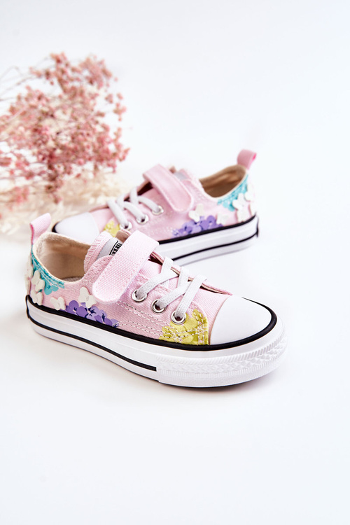 Children's Sneakers Fabric Print Pink Buster
