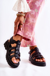 Fashionable Sandals With Straps Black Malien