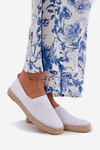Espadryle Damskie Z Plecionką Białe Vinceza 13624