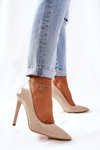 Lacquered Pointed Heels Monnari 0220-015 Beige