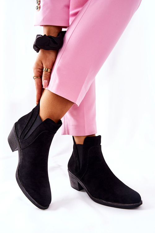 Boots On A Block Heel Sergio Leone BT620 Black