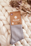 Women's Socks With Shiny Thread Grey