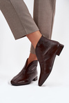 Women's ankle boots with delicate heel chocolate Elvienne