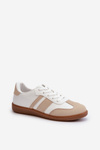 Women's Low Eco Leather Sneakers Beige Dorvalia