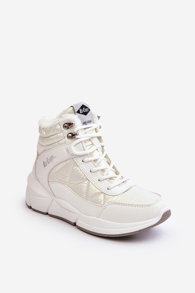 Botki Damskie Ocieplane Platforma Białe Lee Cooper LCJ-23-44-1983L