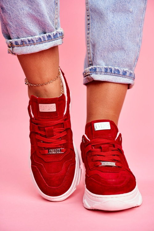 Women's Sport Leather Shoes GOE Red FF2N3017