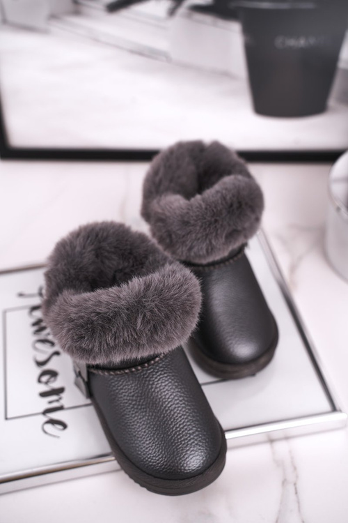 Children's snow boots warm with fur grey Marella