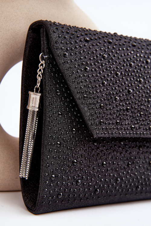 Decorated Evening Clutch Bag Edela Black