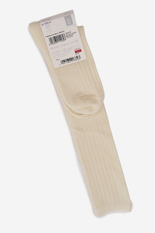 Merino Wool Knee Socks Ecru