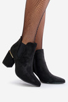Eco Suede Ankle Boots With Heels Insulated Brown Daivine