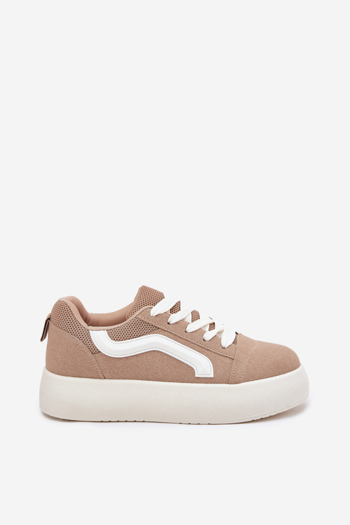 Damskie Sneakersy Na Platformie Khaki Tellnira