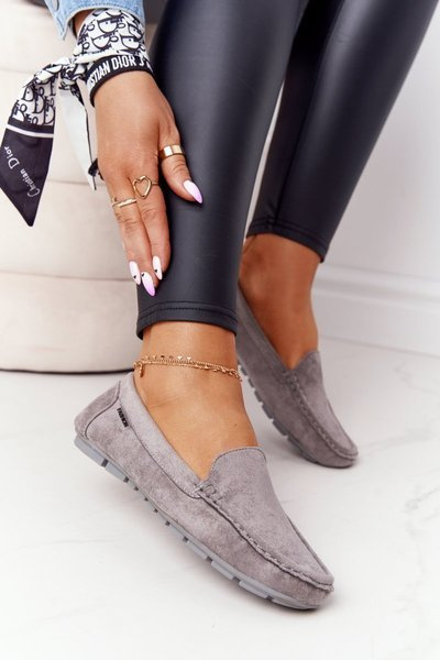 Women’s Suede Loafers Grey San Marino