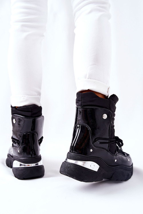 Snow Boots Fleece-Lined Black Holys
