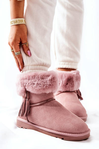 Snowboots Fringed Pink Sorella