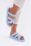 Women's Rubber Slippers With Strap Blue Tavirae