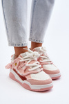 Women's Sneakers with Chunky Lacing Pink Miatora
