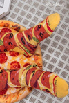 Rainbow Socks Pizza 4 Pairs Pepperoni Vegetarian Capricciosa