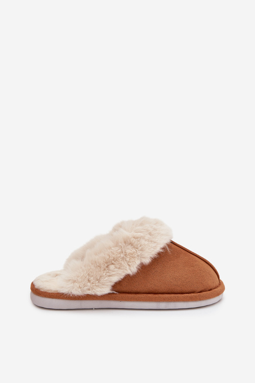 Women's slippers with fur Camel Delissa