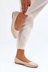 Eco Leather Women's Ballerina Flats Beige Tindomiel