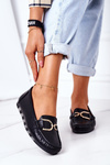 Women's Leather Loafers Black Downtown
