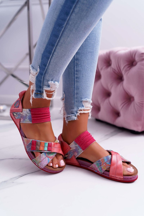 Leather Welt Sandals Maciejka 03375 Pink