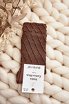 Women's Socks With Decorative Embossing Brown