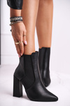 Women's Boots On A Block Heel Black Good Vibes