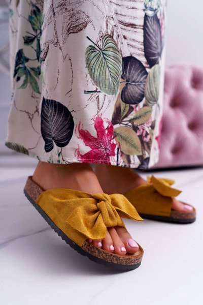 Women's Cocard Cork Flip Flops Yellow Randy