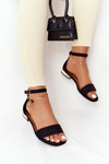 Sandals On Golden Heel Vinceza 21-17119 Black