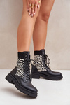 Women’s Work Boots With Sock Zebra Black Raviri