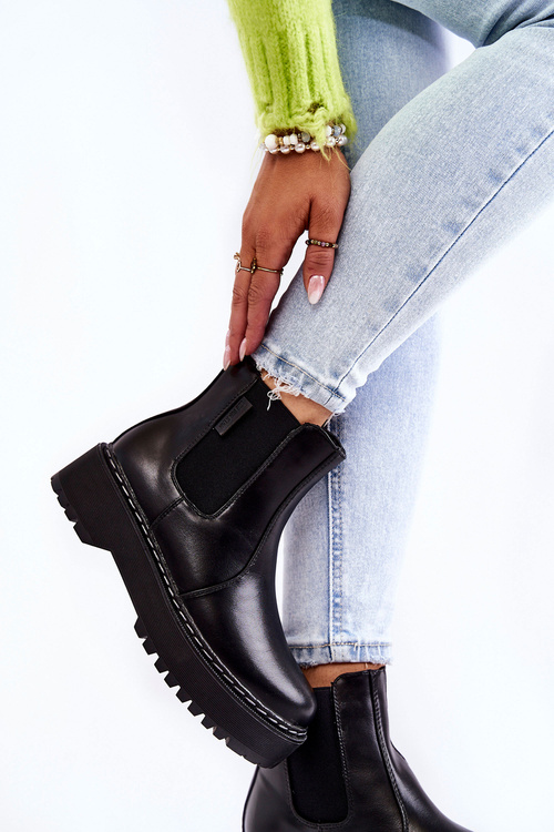 Botki Ocieplane Wsuwane Czarne Big Star II274101