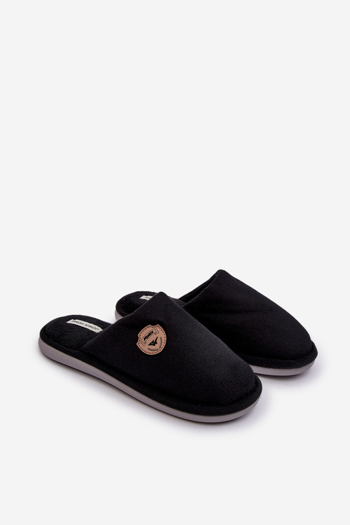 Men's Classic Black Slippers Makis