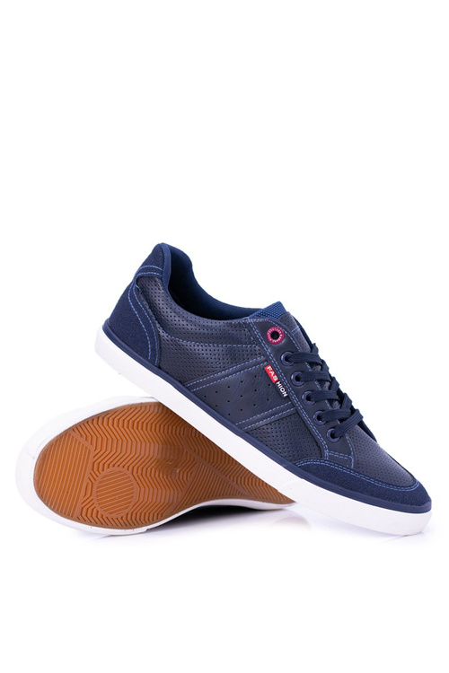 Granatowe Męskie Trampki Tenisówki Sorento