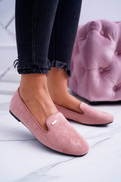 Women's Suede Ballerinas Powder Pink Neala