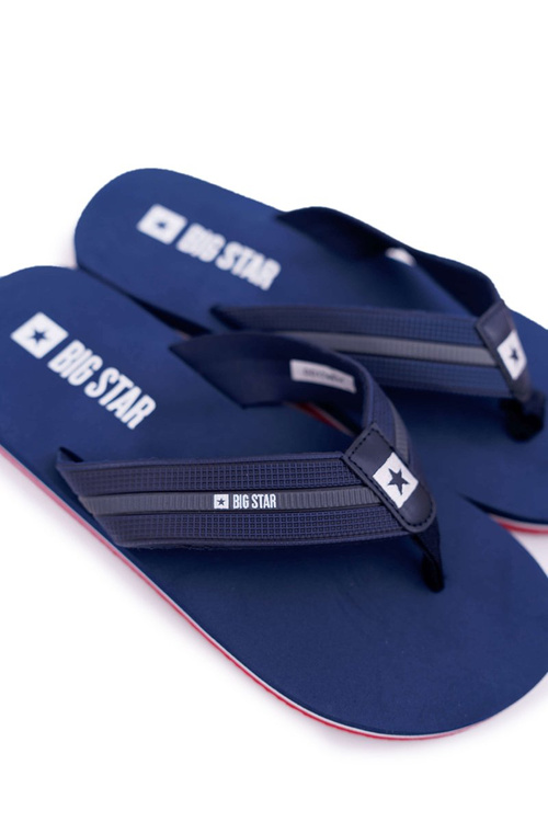 Men's Flip Flops Big Star Flip Flops Navy Blue DD174661