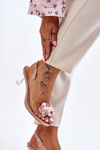 Elegant Transparent Sandals With Decoration Nude Lilah