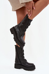 Women's Leather Ankle Boots On Platform Zazoo 3795 Black