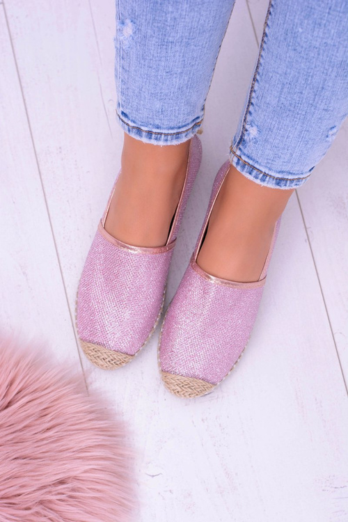 Lu Boo Pink Glitter Espadrilles