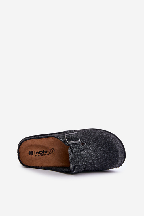 Comfortable Men's Slippers With Buckle Inblu Graphite SI000019