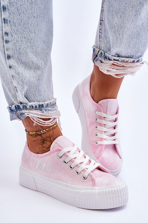 Trampki Platforma Różowe Lee Cooper LCW-23-31-1781L