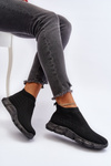 Women's Slip-On Sock Sneakers Black Liraelia
