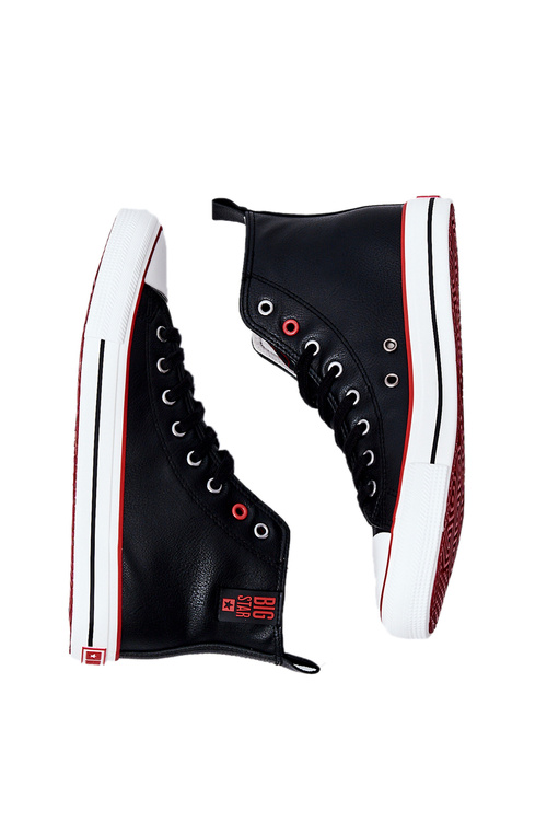 Men's High Leather Sneakers BIG STAR JJ174070 Black