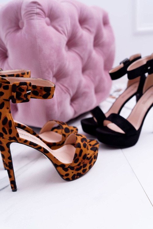 Women's Stiletto Platform Sandals Black Welbos