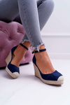 Ladies' Platform Platform Sandals Flaxen Blue Tammaris