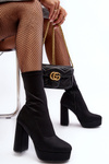 High Heel Boots With A Zip Black Peculia
